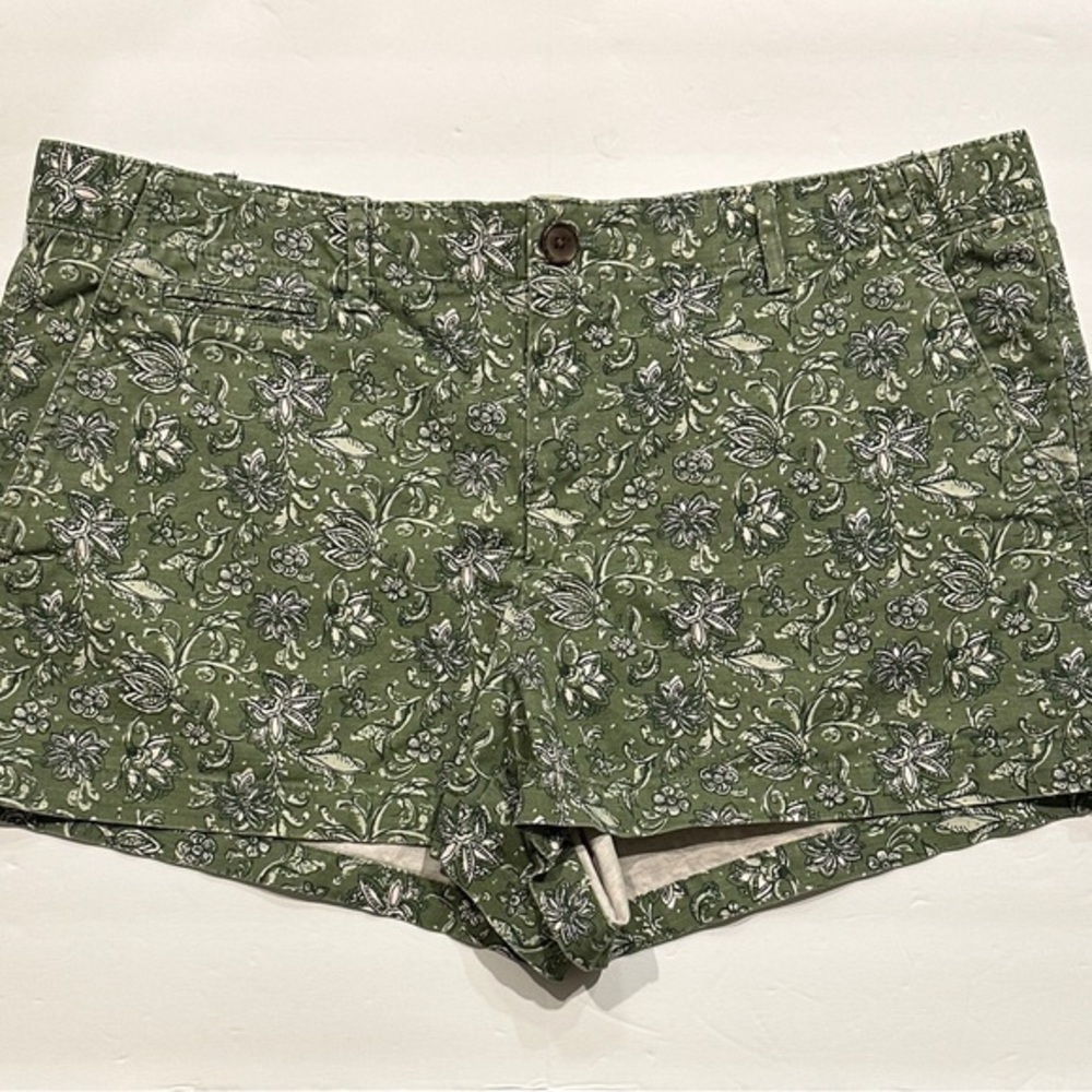 Gap Floral Green Cotton summer short Shorts size 12
